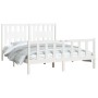 White pine wood bed frame with headboard 150x200cm by vidaXL, Beds and slatted bases - Ref: Foro24-3188172, Price: 146,99 €, ...