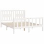 White pine wood bed frame with headboard 150x200cm by vidaXL, Beds and slatted bases - Ref: Foro24-3188172, Price: 146,99 €, ...