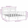 White pine wood bed frame with headboard 150x200cm by vidaXL, Beds and slatted bases - Ref: Foro24-3188172, Price: 146,99 €, ...