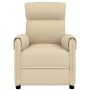 Sillón reclinable eléctrico de tela crema de vidaXL, Sillones - Ref: Foro24-3143352, Precio: 215,84 €, Descuento: %