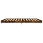 Smoked oak engineered wood bed frame 200x200cm by vidaXL, Beds and slatted bases - Ref: Foro24-832218, Price: 139,91 €, Disco...