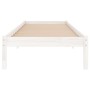 Estructura de cama de madera maciza de pino blanca 90x200 cm de vidaXL, Camas y somieres - Ref: Foro24-810003, Precio: 61,27 ...