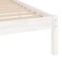 Estructura de cama de madera maciza de pino blanca 90x200 cm de vidaXL, Camas y somieres - Ref: Foro24-810003, Precio: 61,27 ...