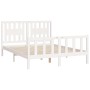 Bed frame with white pine wood headboard 120x200 cm by vidaXL, Beds and slatted bases - Ref: Foro24-3188162, Price: 135,64 €,...