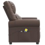 Elektrischer Massagesessel aus glänzendem braunem Kunstleder von vidaXL, Sessel - Ref: Foro24-3143408, Preis: 282,99 €, Rabat...