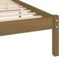 Honey brown pine solid wood bed frame 100x200 cm by vidaXL, Beds and slatted bases - Ref: Foro24-810010, Price: 77,33 €, Disc...