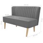 Hellgrauer Stoffsofa 117x55,5x77 cm von vidaXL, Sofas - Ref: Foro24-244070, Preis: 254,99 €, Rabatt: %