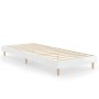 Glossy white engineered wood bed frame 75x190 cm by vidaXL, Beds and slatted bases - Ref: Foro24-832103, Price: 84,77 €, Disc...