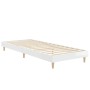 Estructura de cama madera de ingeniería blanco brillo 75x190 cm de vidaXL, Camas y somieres - Ref: Foro24-832103, Precio: 84,...