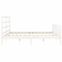 Estructura de cama con cabecero madera maciza blanco 180x200 cm de vidaXL, Camas y somieres - Ref: Foro24-3191922, Precio: 16...