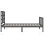 Estructura de cama con cabecero madera maciza gris 90x200 cm de vidaXL, Camas y somieres - Ref: Foro24-3191958, Precio: 114,3...