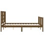 Honey brown wooden bed frame with headboard 160x200 cm by vidaXL, Beds and slatted bases - Ref: Foro24-3191984, Price: 170,69...