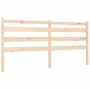 Bed frame with solid wood headboard 200x200 cm by vidaXL, Beds and slatted bases - Ref: Foro24-3192056, Price: 136,61 €, Disc...