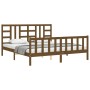 Estructura de cama cabecero madera maciza marrón miel 180x200cm de vidaXL, Camas y somieres - Ref: Foro24-3191989, Precio: 18...