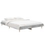 Estructura de cama madera de ingeniería gris hormigón 135x190cm de vidaXL, Camas y somieres - Ref: Foro24-832081, Precio: 120...