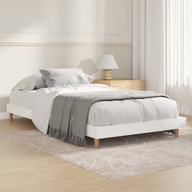 Estructura de cama madera contrachapada blanco brillo 100x200cm de vidaXL, Camas y somieres - Ref: Foro24-832055, Precio: 105...