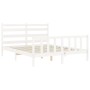 Estructura de cama con cabecero madera maciza blanco 160x200 cm de vidaXL, Camas y somieres - Ref: Foro24-3192047, Precio: 15...