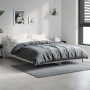 Estructura de cama madera de ingeniería gris hormigón 135x190cm de vidaXL, Camas y somieres - Ref: Foro24-832289, Precio: 111...