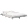 Estructura de cama madera de ingeniería gris hormigón 135x190cm de vidaXL, Camas y somieres - Ref: Foro24-832289, Precio: 111...