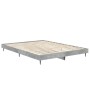 Estructura de cama madera de ingeniería gris hormigón 135x190cm de vidaXL, Camas y somieres - Ref: Foro24-832289, Precio: 111...