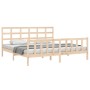 Estructura de cama de matrimonio con cabecero madera maciza de vidaXL, Camas y somieres - Ref: Foro24-3192106, Precio: 149,21...