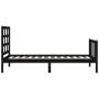 Estructura de cama con cabecero madera maciza negro 90x190 cm de vidaXL, Camas y somieres - Ref: Foro24-3192070, Precio: 126,...