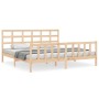 Estructura de cama con cabecero madera maciza 180x200 cm de vidaXL, Camas y somieres - Ref: Foro24-3192116, Precio: 160,31 €,...