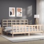 Estructura de cama con cabecero madera maciza 180x200 cm de vidaXL, Camas y somieres - Ref: Foro24-3192116, Precio: 160,31 €,...