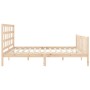 Estructura de cama con cabecero madera maciza 180x200 cm de vidaXL, Camas y somieres - Ref: Foro24-3192116, Precio: 160,31 €,...