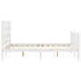 Estructura de cama con cabecero madera maciza blanco 120x200 cm de vidaXL, Camas y somieres - Ref: Foro24-3192097, Precio: 13...