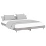 Sonoma gray engineered wood bed frame 160x200 cm by vidaXL, Beds and slatted bases - Ref: Foro24-832131, Price: 139,38 €, Dis...