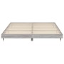 Sonoma gray engineered wood bed frame 160x200 cm by vidaXL, Beds and slatted bases - Ref: Foro24-832131, Price: 139,38 €, Dis...