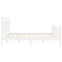 White solid wood bed frame with headboard 180x200 cm by vidaXL, Beds and slatted bases - Ref: Foro24-3192182, Price: 198,11 €...