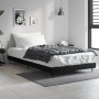 Black engineered wood bed frame 100x200 cm by vidaXL, Beds and slatted bases - Ref: Foro24-832262, Price: 85,26 €, Discount: %