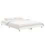 Estructura de cama madera de ingeniería blanca 135x190 cm de vidaXL, Camas y somieres - Ref: Foro24-832181, Precio: 130,20 €,...