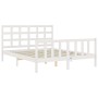 Estructura de cama con cabecero madera maciza blanco 160x200 cm de vidaXL, Camas y somieres - Ref: Foro24-3192112, Precio: 15...