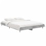 Estructura de cama madera de ingeniería gris hormigón 135x190cm de vidaXL, Camas y somieres - Ref: Foro24-832185, Precio: 115...