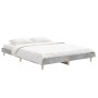 Estructura de cama madera de ingeniería gris hormigón 140x190cm de vidaXL, Camas y somieres - Ref: Foro24-832073, Precio: 95,...