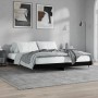 Estructura de cama madera de ingeniería negra 200x200 cm de vidaXL, Camas y somieres - Ref: Foro24-832110, Precio: 147,58 €, ...