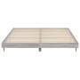 Sonoma gray engineered wood bed frame 180x200 cm by vidaXL, Beds and slatted bases - Ref: Foro24-832227, Price: 127,97 €, Dis...