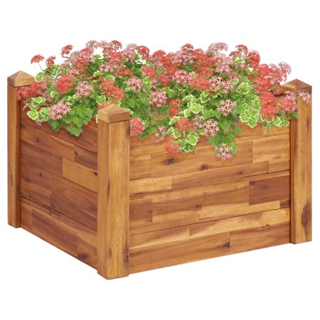 Arriate de madera maciza de acacia 60x60x44 cm de vidaXL, Maceteros y jardineras - Ref: Foro24-46576, Precio: 84,76 €, Descue...