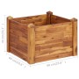 Arriate de madera maciza de acacia 60x60x44 cm de vidaXL, Maceteros y jardineras - Ref: Foro24-46576, Precio: 84,76 €, Descue...