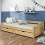 Sofá cama con 2 cajones madera maciza pino IRUN 90x200cm de vidaXL, Camas y somieres - Ref: Foro24-3185209, Precio: 228,71 €,...