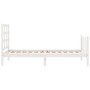 Estructura de cama con cabecero madera maciza blanco 90x200 cm de vidaXL, Camas y somieres - Ref: Foro24-3192087, Precio: 98,...