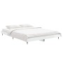 Glossy white engineered wood bed frame 140x190cm by vidaXL, Beds and slatted bases - Ref: Foro24-832175, Price: 141,53 €, Dis...