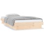 Estructura de cama con LED madera maciza 75x190 cm de vidaXL, Camas y somieres - Ref: Foro24-832738, Precio: 141,47 €, Descue...