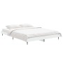 White engineered wood bed frame 135x190 cm by vidaXL, Beds and slatted bases - Ref: Foro24-832285, Price: 115,51 €, Discount: %