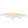 White engineered wood bed frame 135x190 cm by vidaXL, Beds and slatted bases - Ref: Foro24-832285, Price: 115,51 €, Discount: %