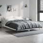 Estructura de cama madera de ingeniería blanco brillo 135x190cm de vidaXL, Camas y somieres - Ref: Foro24-832183, Precio: 138...