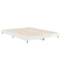 Estructura de cama madera de ingeniería blanco brillo 135x190cm de vidaXL, Camas y somieres - Ref: Foro24-832183, Precio: 138...